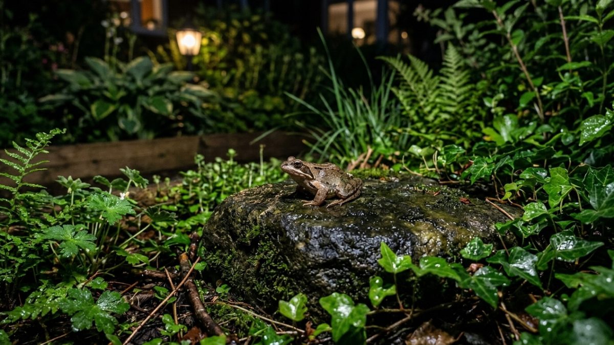 Se você escutar sapos coaxando perto de casa ou no jardim durante a noite, a gente explica o que isso quer dizer e por que é um bom sinal