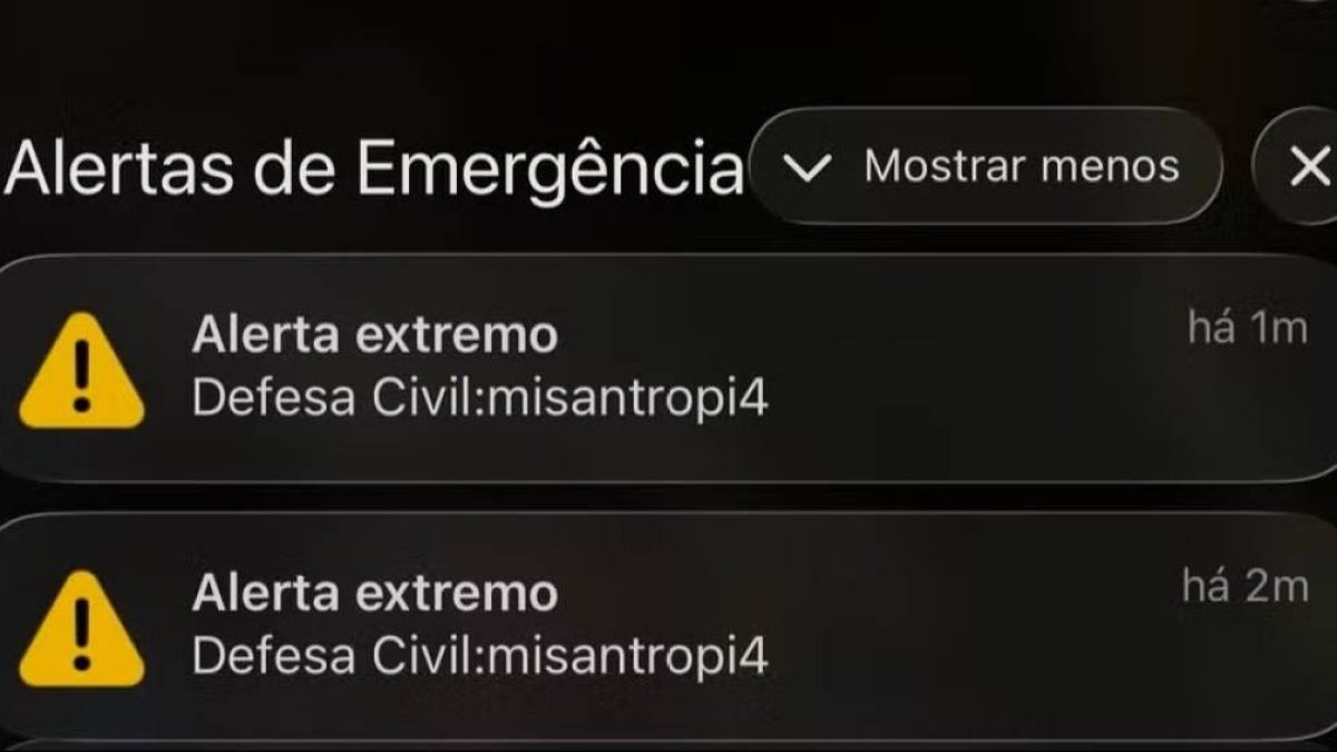 Disparo em massa de alertas da Defesa Civil assusta moradores em SP e Curitiba durante a madrugada