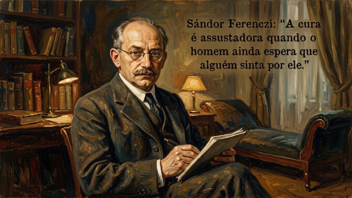 Sándor Ferenczi, psicanalista e médico húngaro: “A cura assusta quando o homem ainda espera que alguém sinta por ele.”