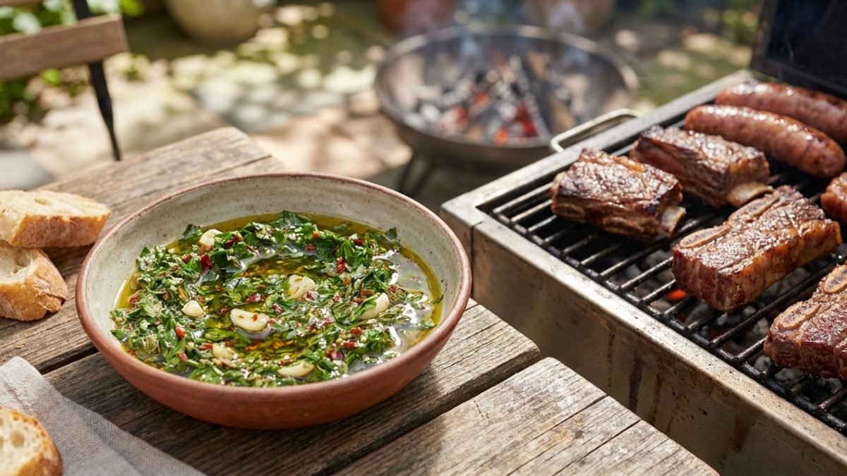 Direto da terra da Copa, os argentinos concordam: “Para deixar o chimichurri mais saboroso, o segredo é deixar os temperos descansarem na noite anterior.”