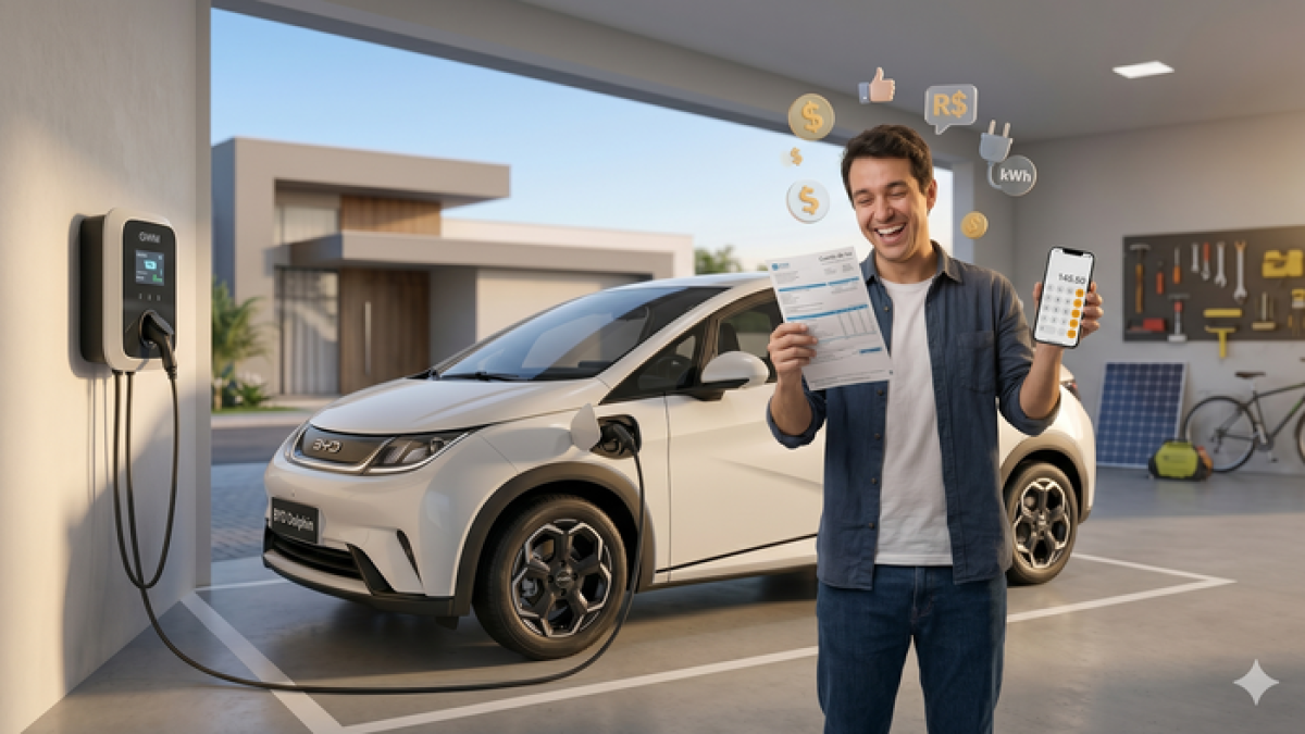 Quanto a conta de luz aumenta ao carregar um carro elétrico em casa?