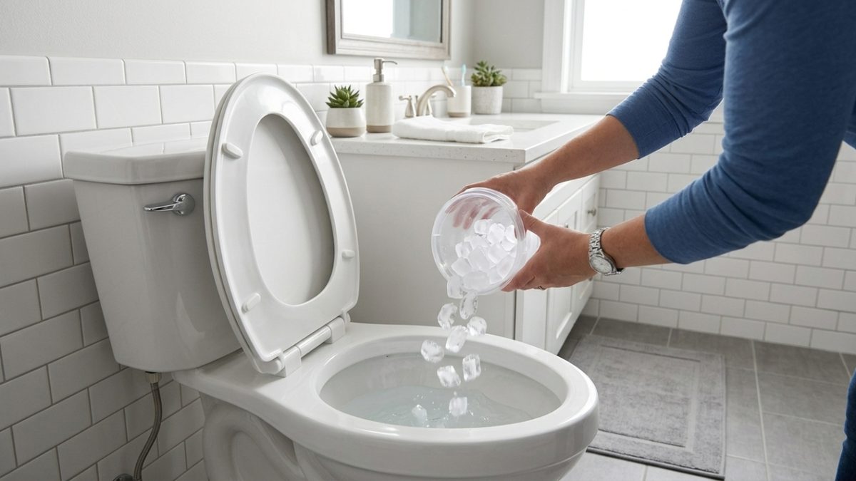 Truque caseiro: jogar cubos de gelo no vaso sanitário antes da descarga ajuda na limpeza?