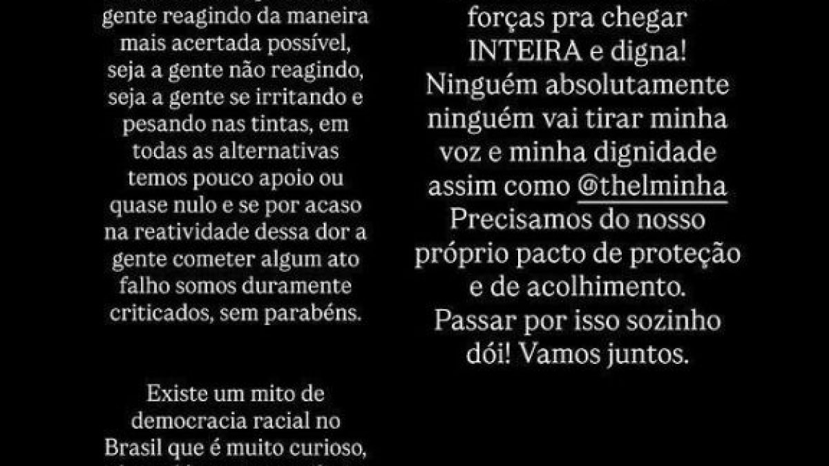Gabz, de “Coração Acelerado”, detona famosos que apoiaram Rodrigo Branco