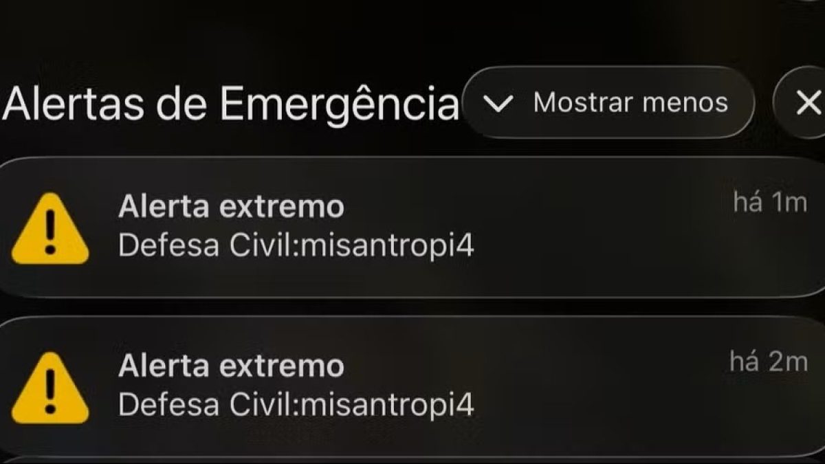 ‘Alerta de misantropia’ da Defesa Civil atingiu 30 milhões de brasileiros