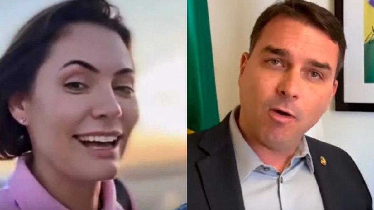 VÍDEO: Flávio Bolsonaro responde Michelle com deboche
