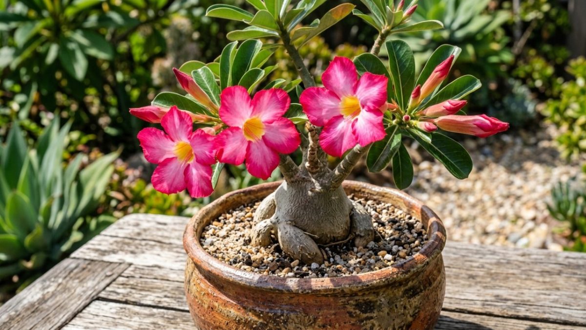 Conselhos para famílias brasileiras que cultivam rosa do deserto em casa ou jardim