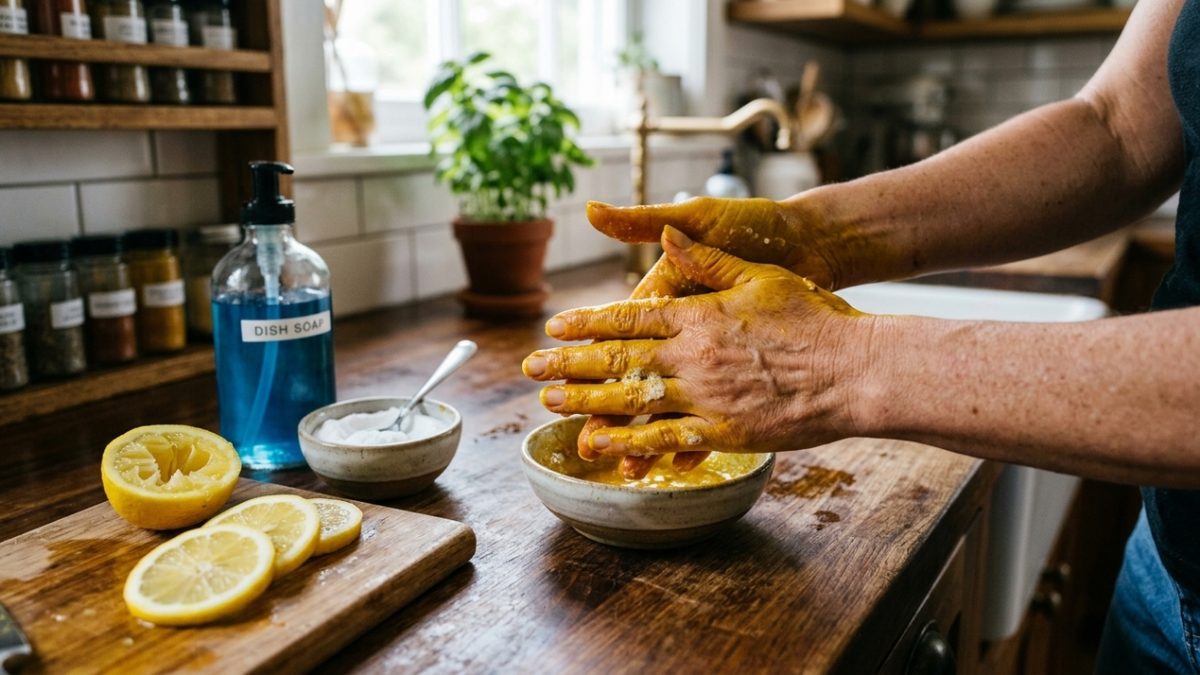 Como remover manchas de cúrcuma das mãos com ingredientes caseiros