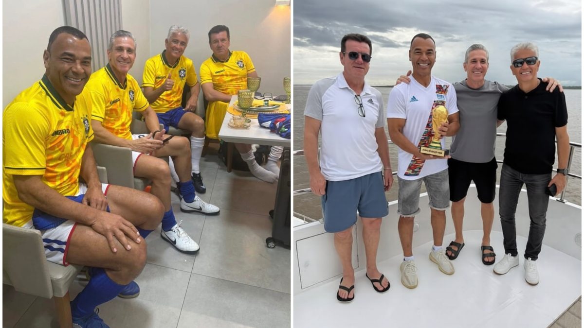 Cafu, Dunga, Jorginho e Bebeto participam de evento em Manaus
