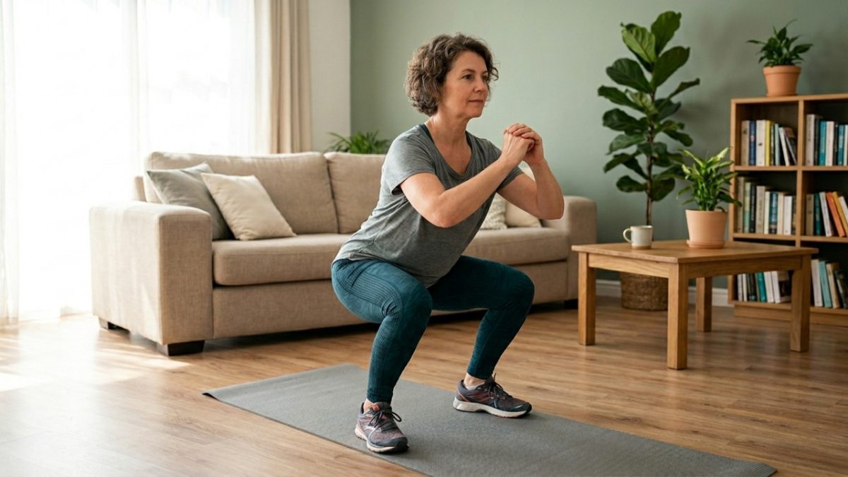 Os 3 melhores exercícios para quem quer ganhar massa muscular sem sair de casa aos 40+