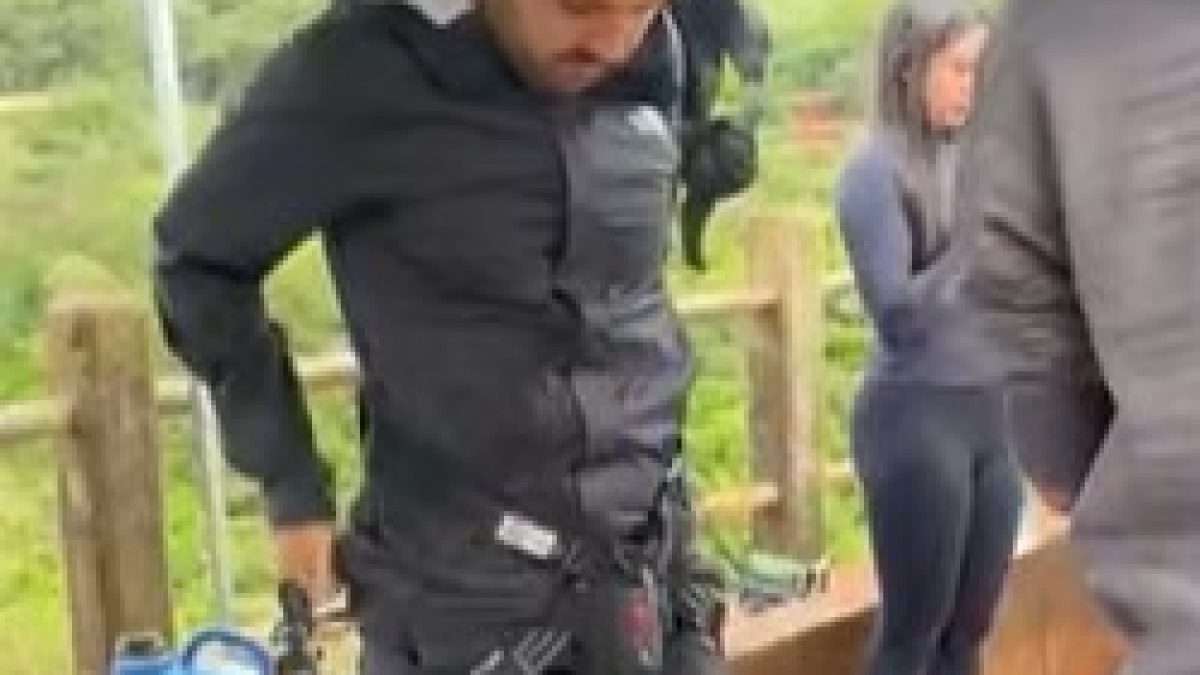 Novas imagens mostram jovem momentos antes de ser lançada de ponte sem cordas; veja