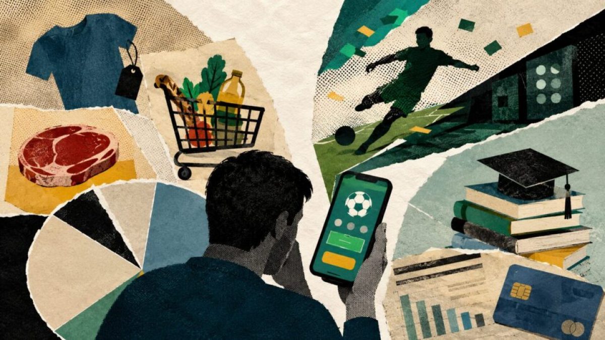 Apostas online reduzem gastos com roupas, comida e educação no Brasil