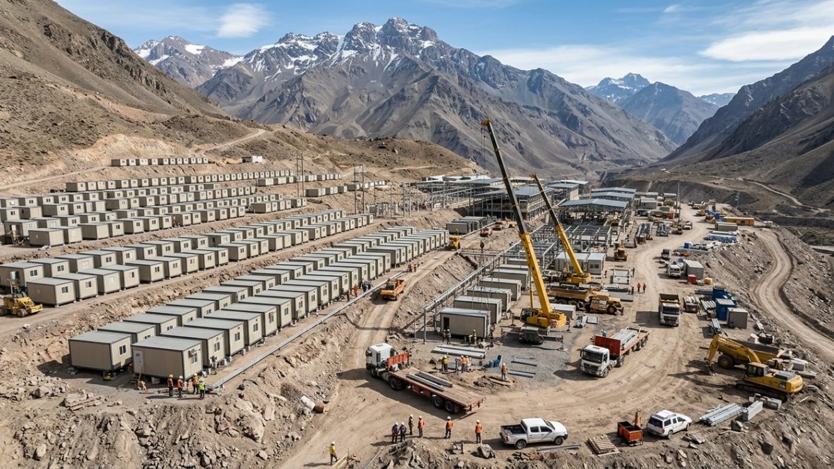 China constrói cidade modular para 5.000 mineiros na cordilheira de San Juan