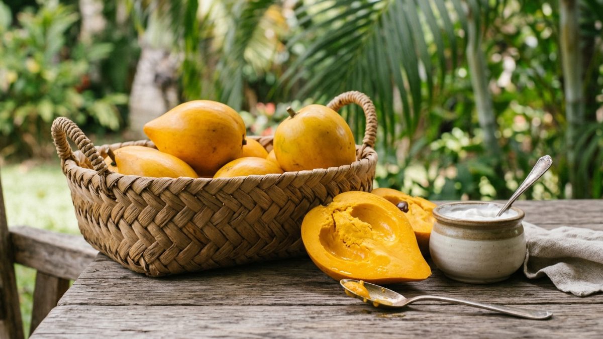 A fruta de ‘ouro’ tem cor de gema de ovo e sabor de doce de leite