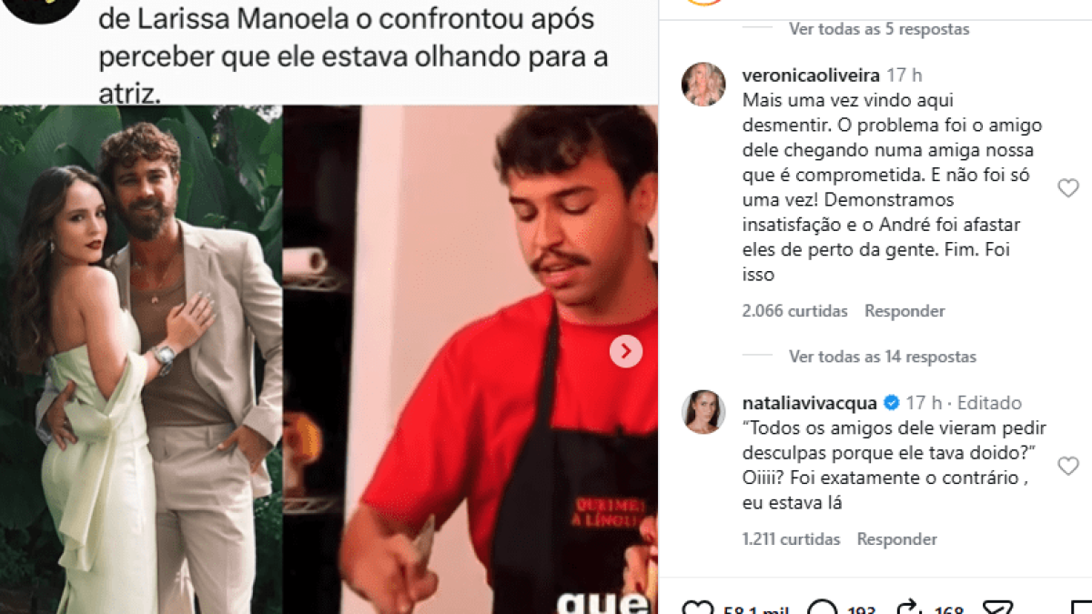 Influenciador acusa ator André Luiz Frambach de tentar agredi-lo por ciúmes de Larissa Manoela