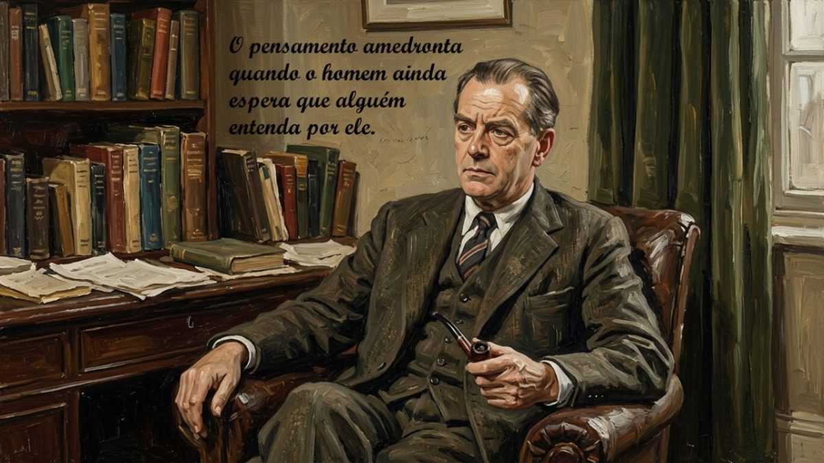 Wilfred Bion, psicanalista e médico britânico: “O pensamento assusta quando o homem ainda espera que alguém compreenda por ele.”