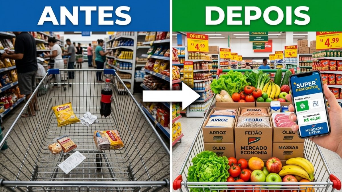 Conselhos para famílias que fazem compras grandes no mercado
