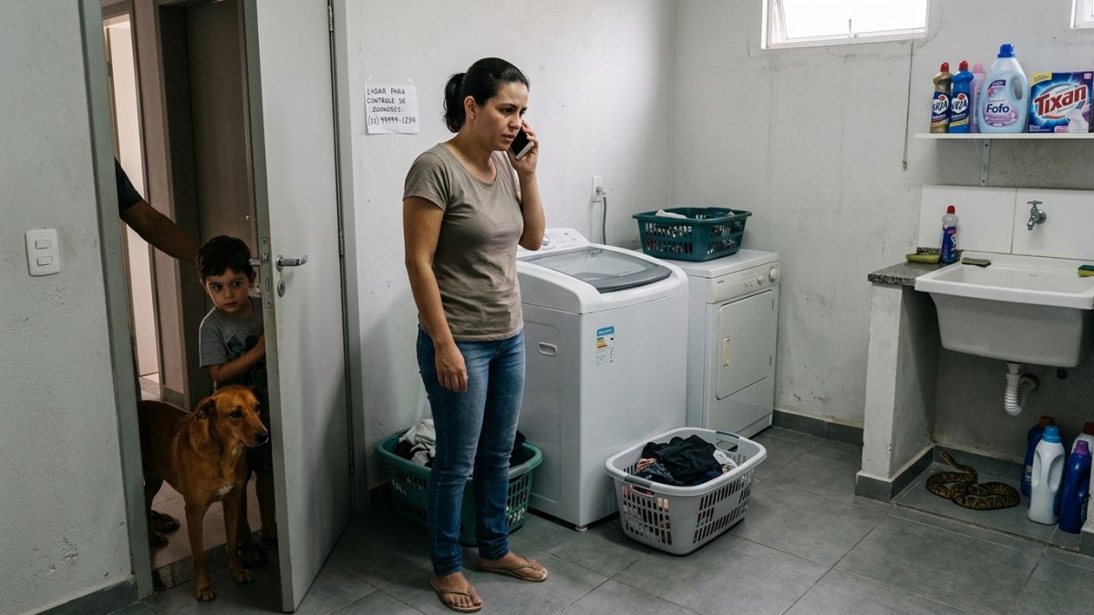 Especialistas recomendam que as pessoas fechem as portas e as janelas com força porque cada vez mais cobras estão entrando escondidas nas casas