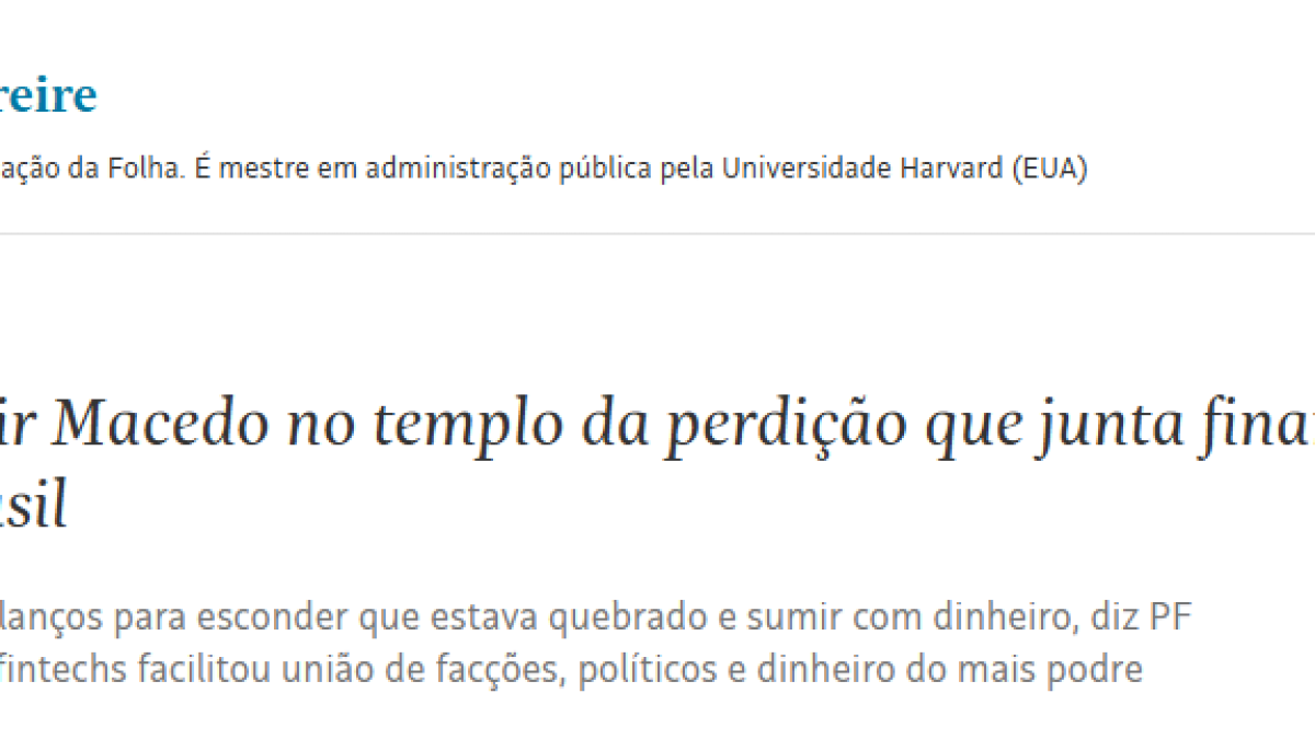 Folha distorce na capa título de artigo de colunista. Por Moisés Mendes