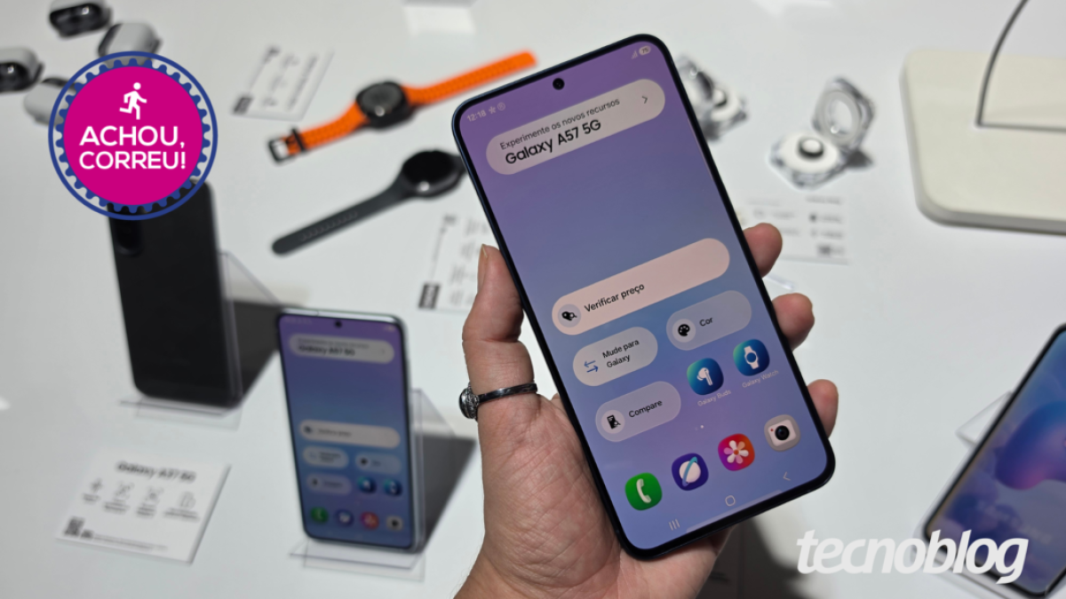 Galaxy A57 com oferta imbatível hoje é destaque pelo custo-benefício