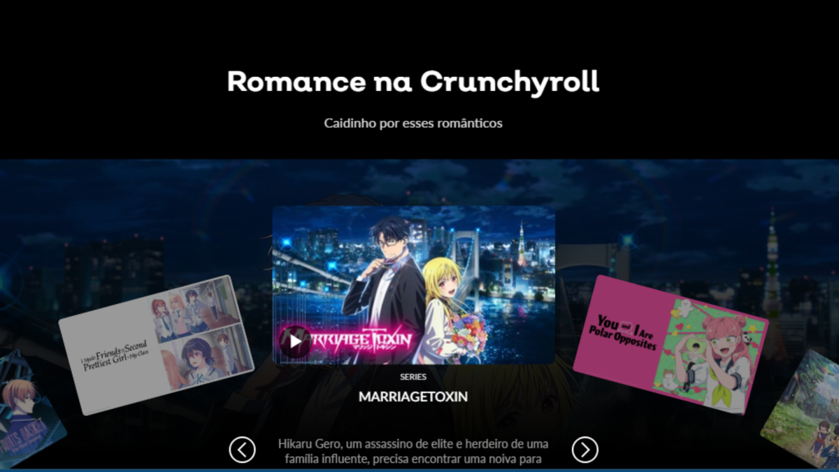 Crunchyroll lança hub de animes de romance para o Dia dos Namorados