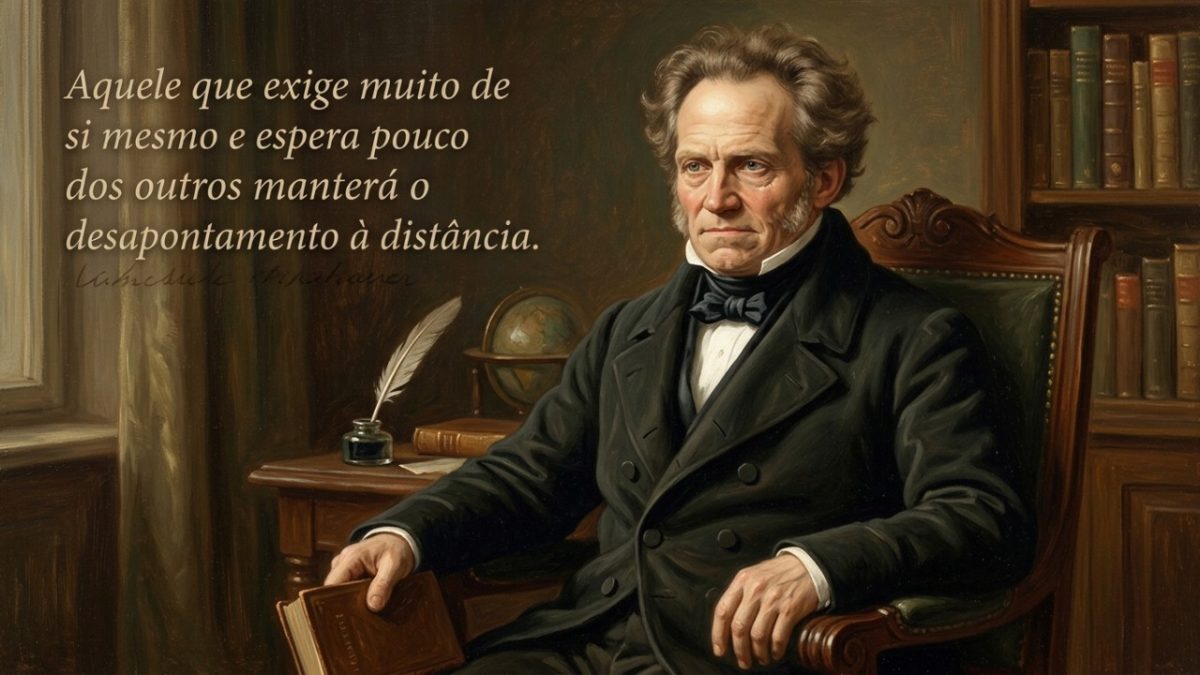 Arthur Schopenhauer, antigo filósofo alemão: “Aquele que exige muito de si mesmo e espera pouco dos outros manterá a decepção à distância.”