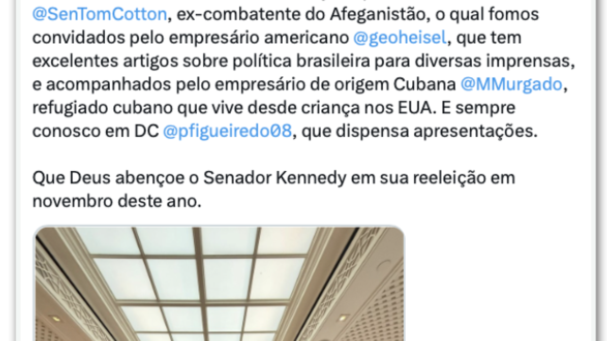 Eduardo Bolsonaro se encontra com senadores dos EUA