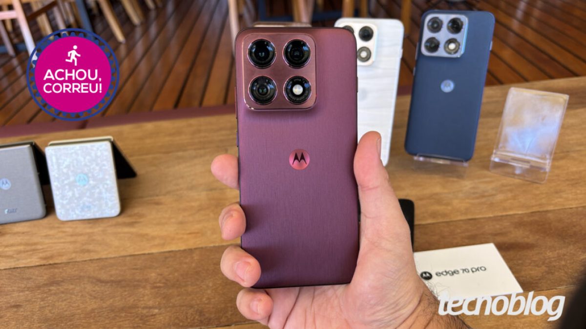 Motorola Edge 70 Pro (256 GB) volta a aparecer em oferta imbatível no Magalu