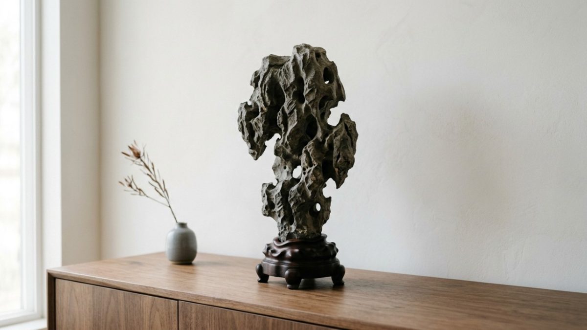 Pedra scholar chinesa: tendência minimalista que transforma interiores com elegância natural