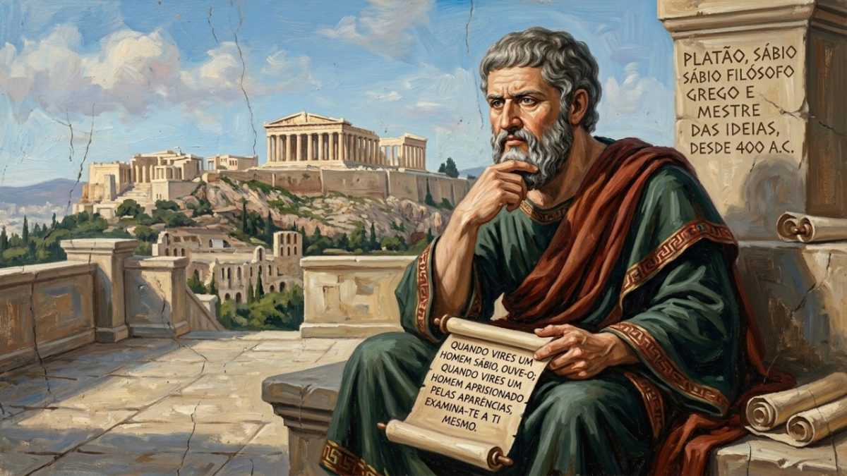 Platão, sábio filósofo grego e mestre das ideias, desde 400 a.C.: “Quando vires um homem sábio, escuta-o; quando vires um homem preso às aparências, examina-te a ti mesmo”