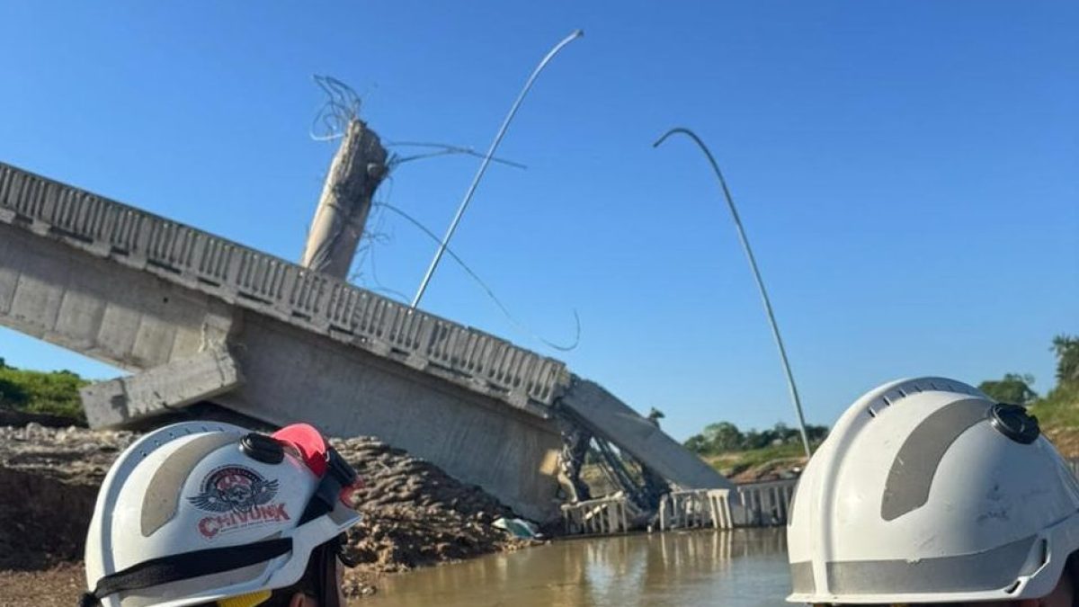 Ponte de R$ 36 milhões desaba no Acre dois anos após inauguração; quatro feridos