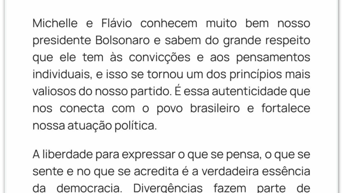 Divergências não nos enfraquecem, diz Valdemar sobre Flávio e Michelle