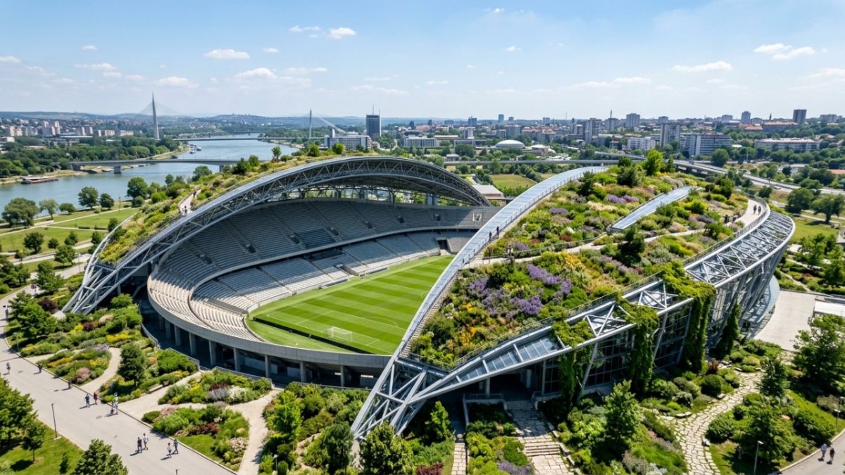 Uma empresa chinesa conclui o primeiro içamento da estrutura de aço de um estádio que pretende se tornar o primeiro “jardim” do mundo, e suas cerca de 139 mil toneladas revelam o verdadeiro peso de um ícone