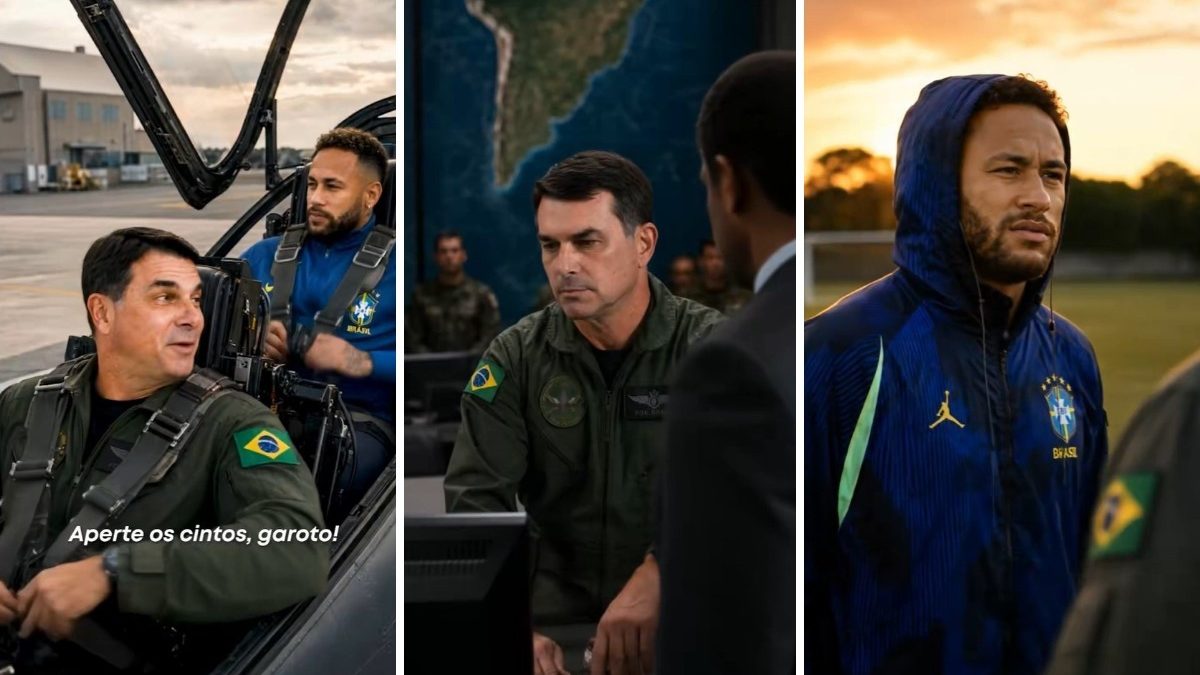Flávio Bolsonaro posta vídeo de IA com 'resgate' de Neymar após fala de Lula