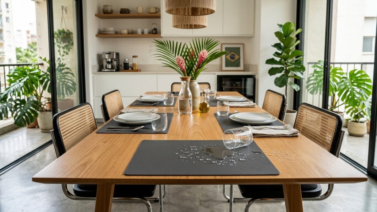 Toalha de mesa de tecido perde espaço para jogo americano lavável em 2026
