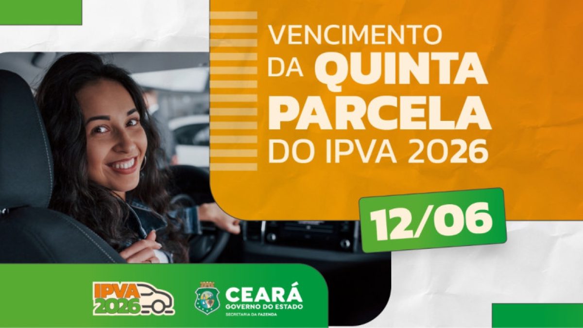 Última parcela do IPVA 2026 no Ceará vence nesta sexta-feira (12)