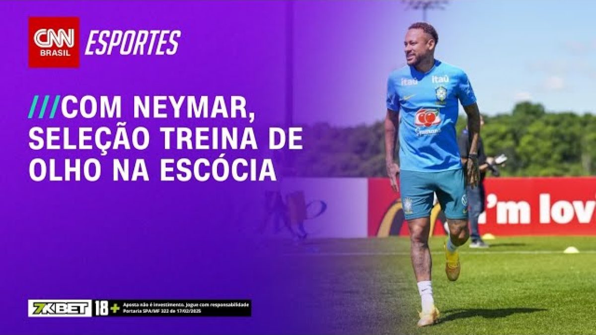 Seleção: Neymar treina novamente, mas não deve ser titular contra Escócia