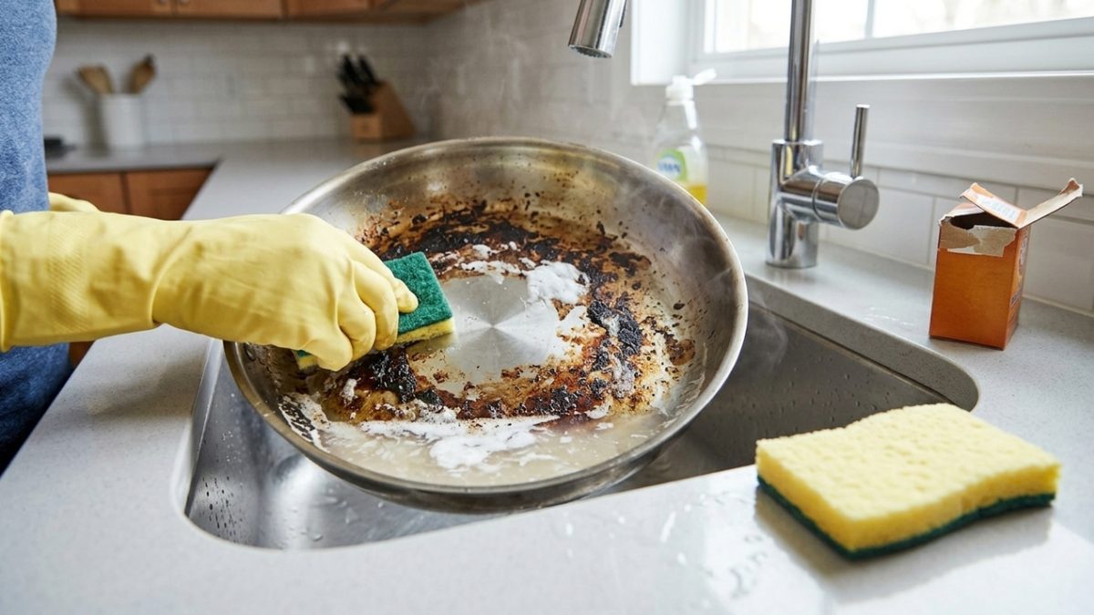 Como lidar com uma panela de aço inoxidável queimada de forma simples e eficaz