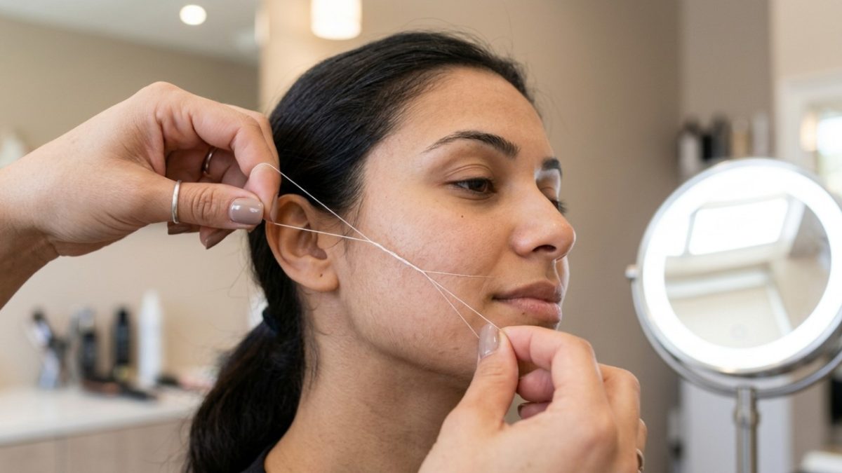 Truque caseiro de depilação com linha promete resultado de salão