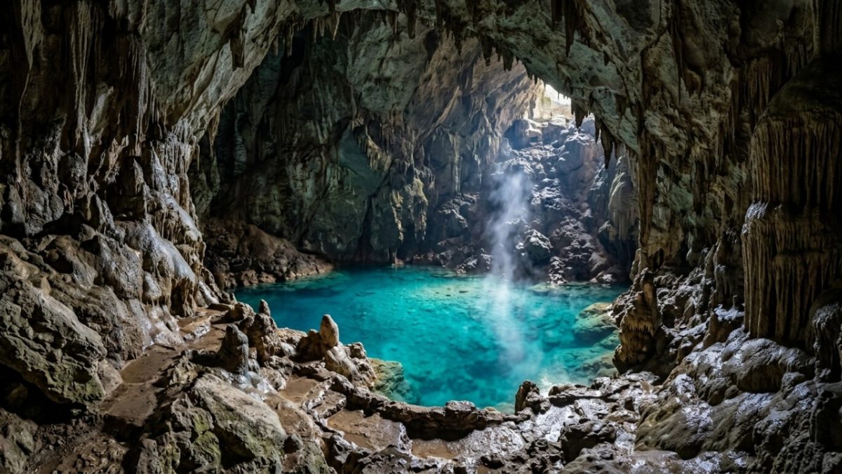 Pesquisadores dizem ter encontrado na Albânia o maior lago termal subterrâneo do mundo, uma bacia azul-turquesa com cerca de 127 metros de profundidade escondida dentro de um sistema de cavernas perto da fronteira com a Grécia