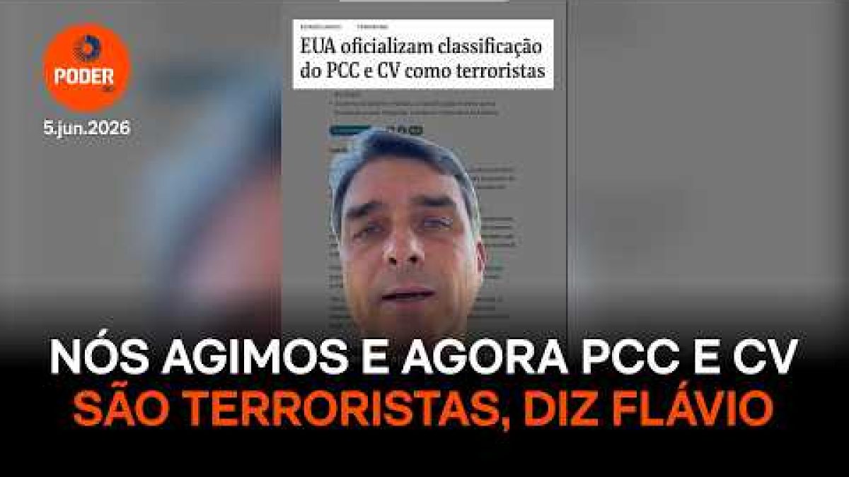 Flávio Bolsonaro celebra classificação de PCC e CV como terroristas pelos EUA