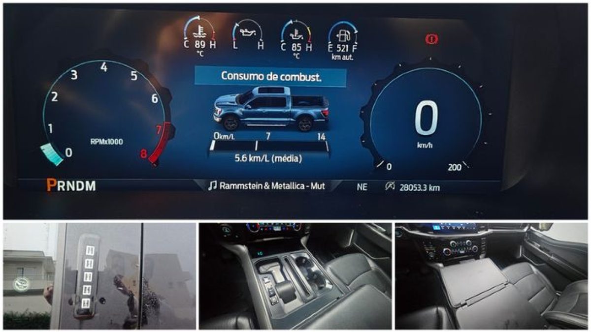 Ford F-150 Lariat Black tem teclado na porta e esconderijo para celular; veja 8 tecnologias ocultas