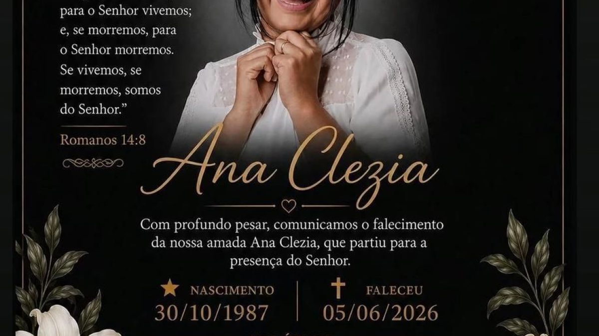 Cantora gospel Ana Clézia morre aos 38 anos em Palmas e causa comoção entre fiéis