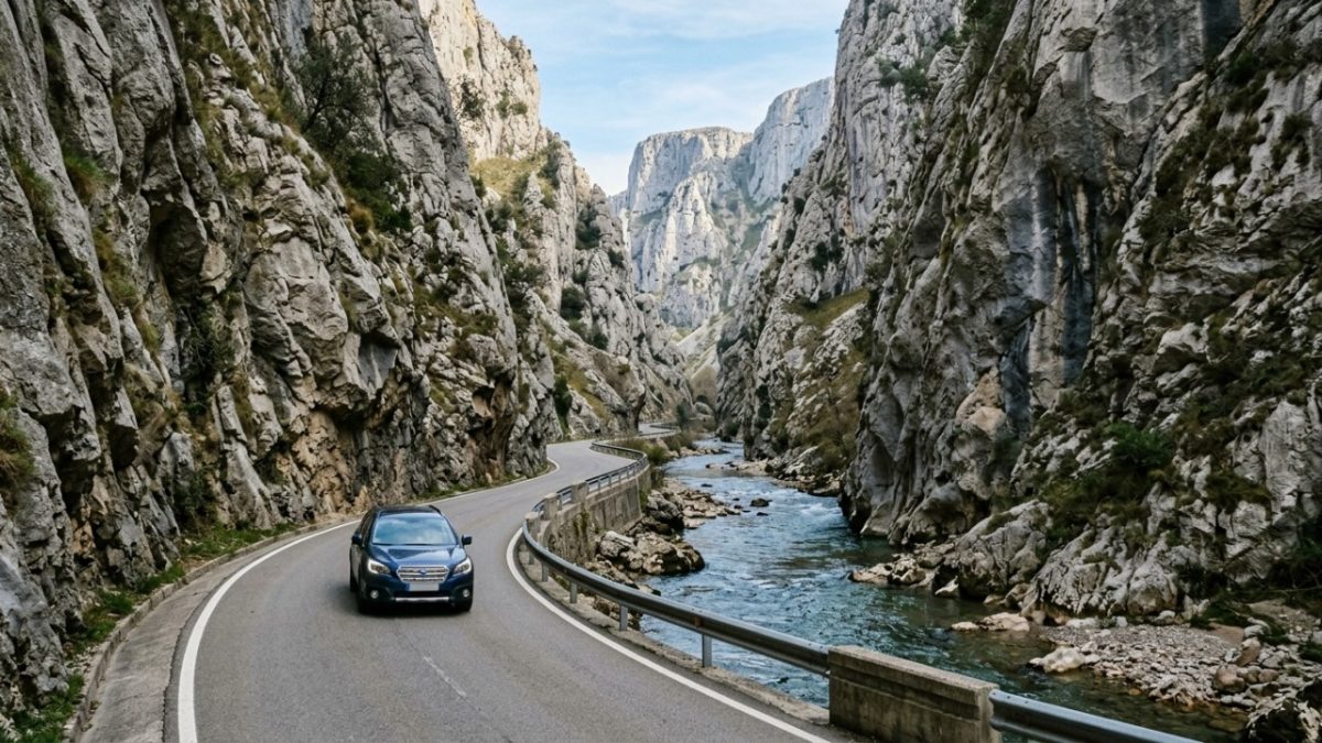 A estrada mais estreita da Espanha fica no coração do desfiladeiro de La Hermida, tem 22 km e paredes de pedra com 600 metros de altura