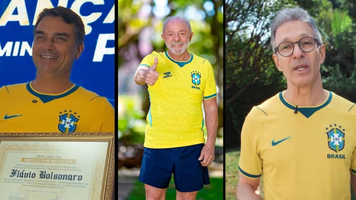 Presidenciáveis disputam uso da camisa amarela da Seleção como símbolo de campanha