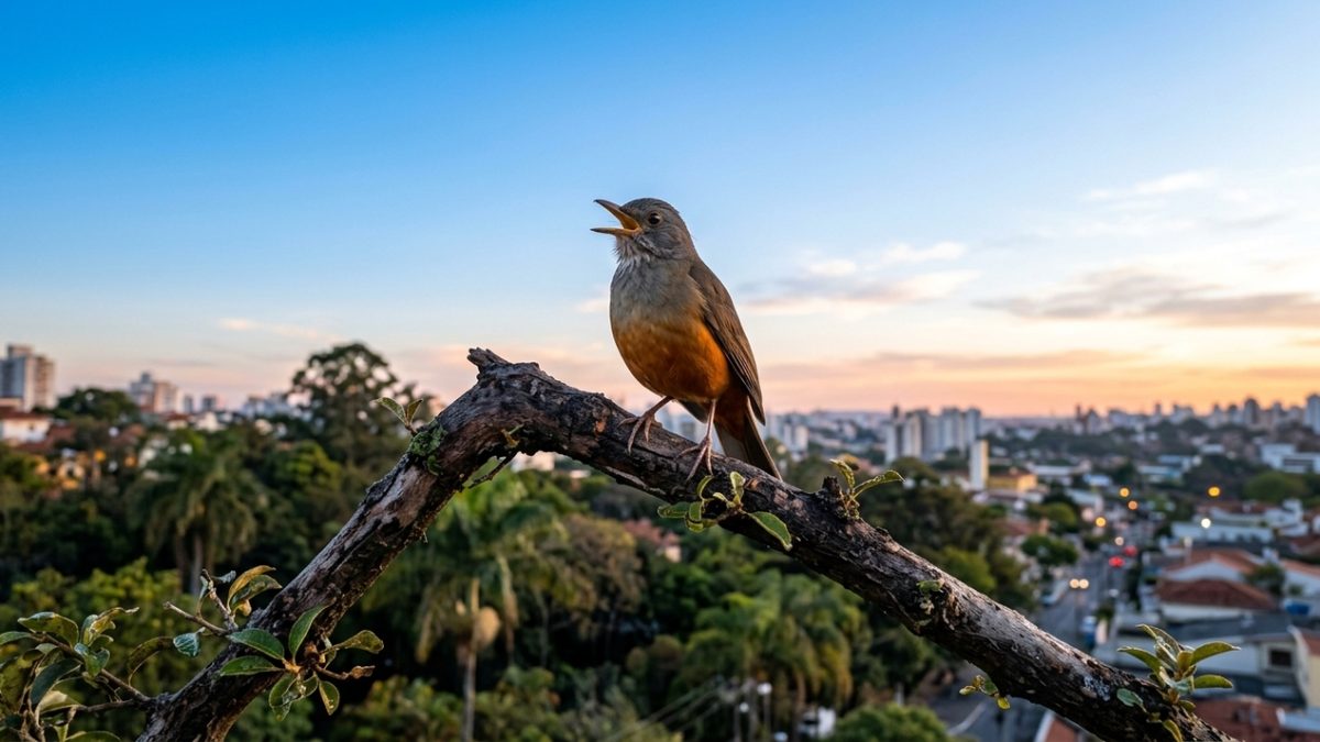 Canto matinal das aves urbanas: quais espécies despertam primeiro e por que cantam ao amanhecer