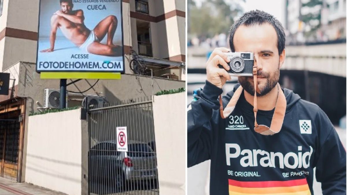 Vereador pede retirada de outdoor com modelo de cueca em Balneário Camboriú
