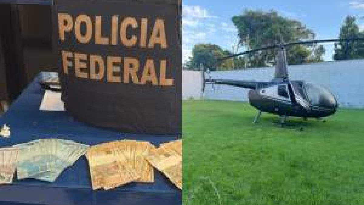 PF apreende maços de dinheiro e helicóptero em operação que apura desvio de emendas
