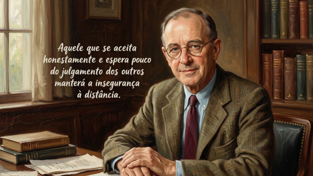 Carl Rogers, psicólogo americano: “Aquele que se aceita com honestidade e espera pouco dos julgamentos dos outros manterá a insegurança à distância.”