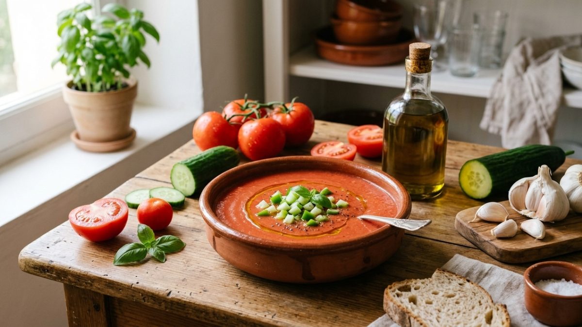 Os cozinheiros do ‘MasterChef’ concordam: “O gaspacho não deve conter creme de leite, mas sim 1 kg de tomates, 1 pepino e 50 ml de azeite.”