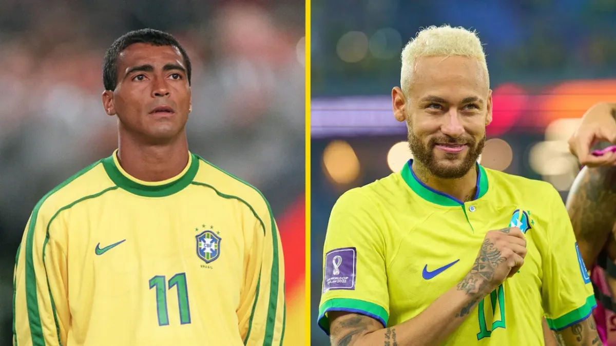 Romário x Neymar: números mostram abismo na produção ofensiva antes das Copas de 1998 e 2026